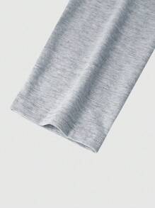 Manfinity LEGND 男士加大码纯色圆领长袖休闲 T 恤，秋季