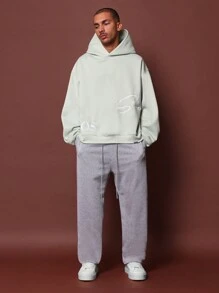 SUMWON Oversized Designer Hoodie Fall Winter Collection Athletic Leisure Wear Signature Logo Athletic Performance Comfort Loungewear Streetwear Athleisure Fashion - Mint Green - View 1