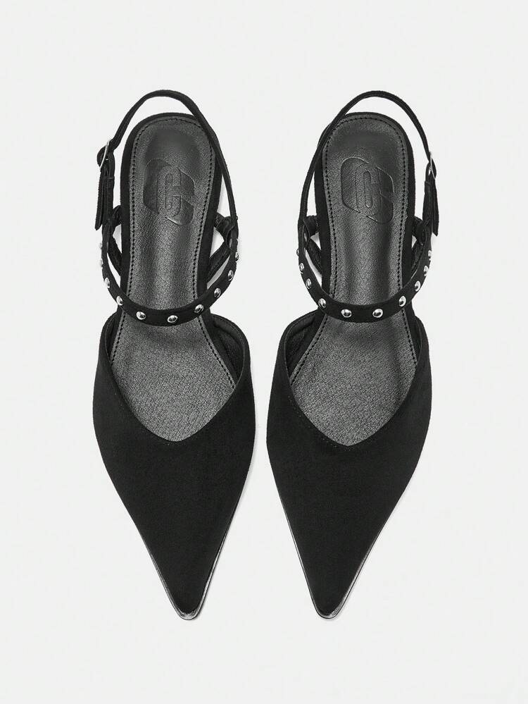 CUCCOO BIZCHIC Women's Elegant Faux Suede Pointed Toe Flats, Fashion & Commuting Casual Outfit Spring Vintage Stylish Design Valentine's Day