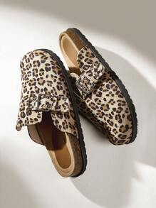 Solecia 女士时尚豹纹便鞋学校用品返校万圣节 - 彩色 - 查看 1