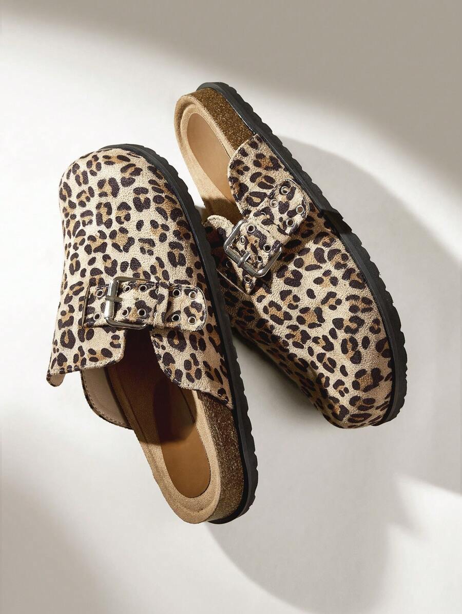 Solecia 女士时尚豹纹便鞋学校用品返校万圣节 - 彩色 - 查看 1