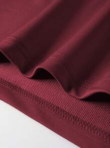 Manfinity Homme Men's Casual Contrast Trim Letter Print Polo Shirt, Autumn