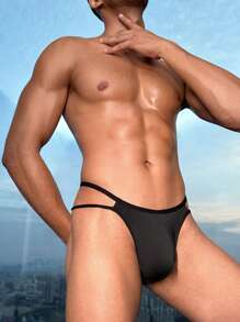 DrisQ Men's Bowknot Decor Sexy G-String Briefs