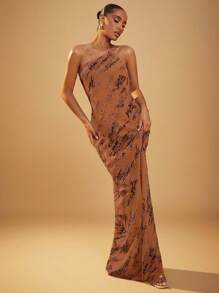 Hauture Vestido de mujer con espalda descubierta, elegante, de corte slim