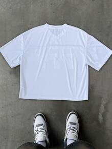 PAVTROS Manfinity Streetrush Men's Numeric Print Round Neck Short Sleeve Casual T-Shirt