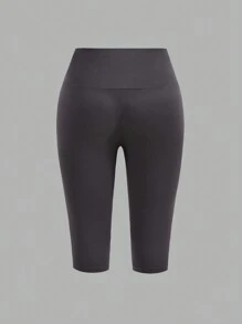 SHEIN EZwear 4pcs Plus Size Casual Solid Color Leggings, Suitable For Summer Suitable For Going Out - Multicolor - View 7