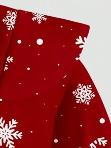 Manfinity Homme Standard Fit Front Pocket Hoodie Christmas Sweatshirt, Suitable For Family Party - Multicolor - View 3