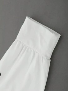 Manfinity Campus Court 男士运动学院 INS 篮球球衣网眼面料超大 23 号印花长袖纽扣领二合一米色网球 Polo 衫、平纹针织衬衫、纽扣式网球 Polo 衫、23 号衬衫、号码衬衫、衬衫 Y2k，适合秋季 - 彩色 - 查看 6