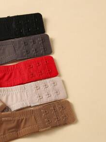 DesireSculpt 5 件装女士纯色可调节肩带简约休闲无钢圈胸罩 - 彩色 - 查看 8