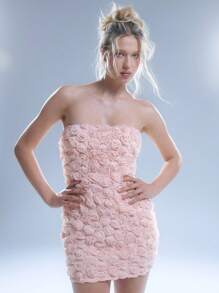 MUSERA Women Mini Dresses - Pink - View 1