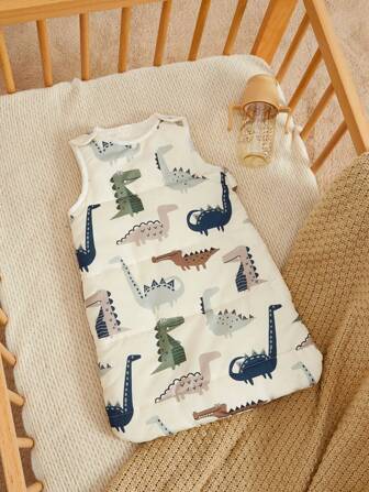 Cozy Pixies 1 Stück Baby Schlafsack mit Dinosaurier Motiv für den Herbst