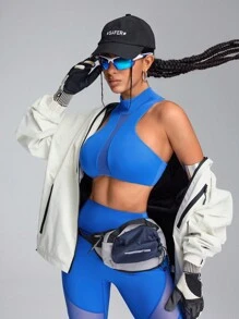 Innovista Damen Lässig Sportanzug mit Stehkragen ärmelloses Top und Hose