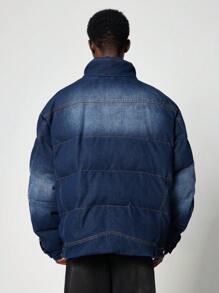 ROMWE MEN Casual Veste décontractée en coton à manches longues avec fermeture éclair avant et poches, pour porter au quotidien