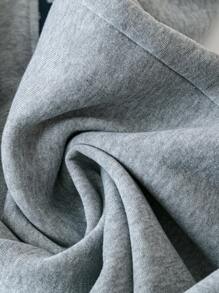 大码女式灰色休闲针织慢跑裤