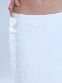 MUSERA Spódnica maxi z niskim stanem i cekinami Urodziny Elegancka Wiosna Lato Seksowna