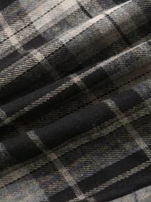 DAZY Women's Elastic Waist Plaid Casual Loose Fit Loungewear Cozy Pants, For Pajama, Fall & Winter - Grey - View 7