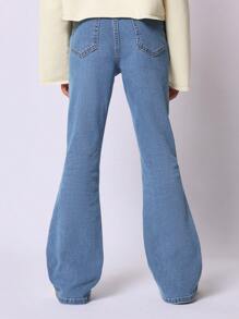 SUMWON Tween Girls Flare Fit Jean - Light Wash - View 4