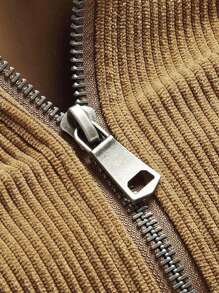 Manfinity Sport Corelite Boyfriend Style Men's Casual Solid Color Letter Print Padded Coat,