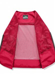 Manfinity Homme 带多个口袋的网眼可拆卸背心工装夹克