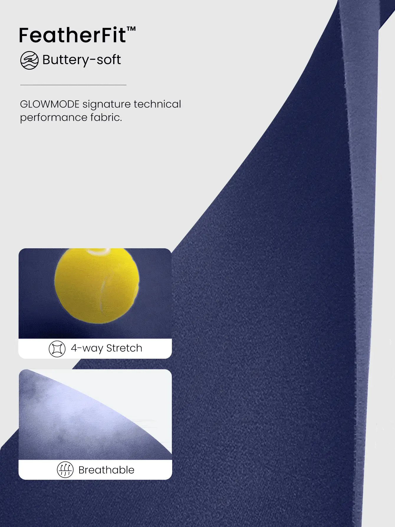 GLOWMODE FeatherFit™ 可调节吊带露背扭背背心低冲击瑜伽日常可拆卸罩杯