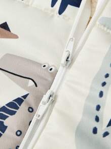 Cozy Pixies 1 件恐龙印花长袖婴儿外套睡袋，秋季保暖 - 彩色 - 查看 7