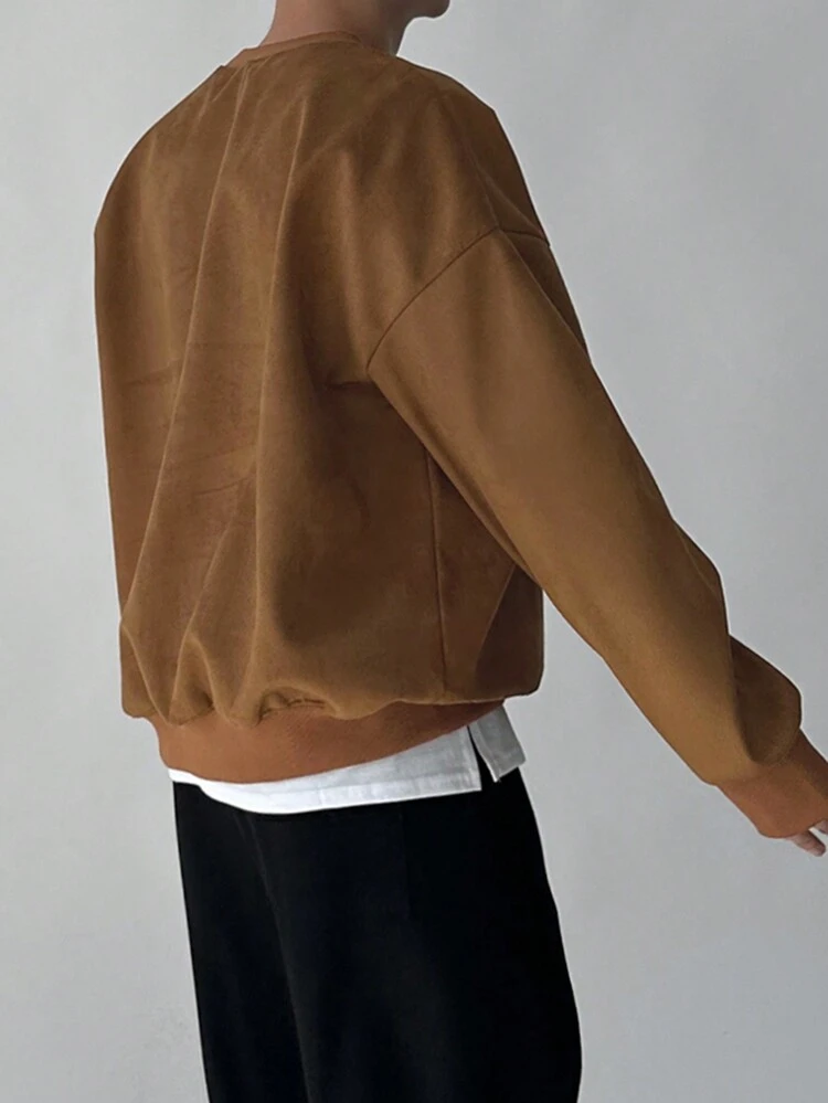 Men's Casual Letter Print Pullover Sweatshirt, Autumn/Winter