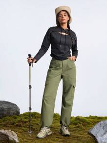 In My Nature Pantalones impermeables para mujer, para senderismo al aire libre, camping, ir al trabajo, sin tratamiento con flúor, pantalones cargo