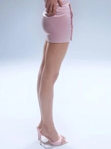 MUSERA Satin Button Mini Skirt Party Birthday Elegant Spring Summer Sexy