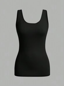 SHEIN Essnce 3pcs Women's Simple Solid Color Casual Versatile Camisole Tops, Suitable For Spring And Summer Back To School - Multicolor - View 3