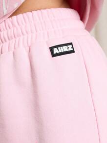 AiiRZ Oversized Split Longline Graphic T-Shirt With Wide Leg Trousers Set