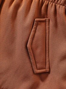 SHEIN Young Girl Hooded Rabbit Ear Fleece Jacket, Suitable For Winter - Coffee Brown - View 5