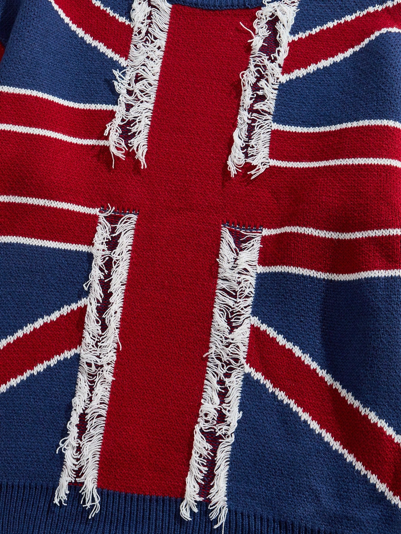 كنزة صوفية كاجوال للرجال بنمط علم عتيق، مصنوعة من...