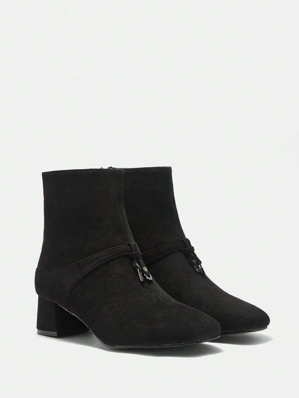 CUCCOO BIZCHIC Women Fashion Versatile Simple Casual Solid Color Mid-Calf High Heel Boots Valentine's Day