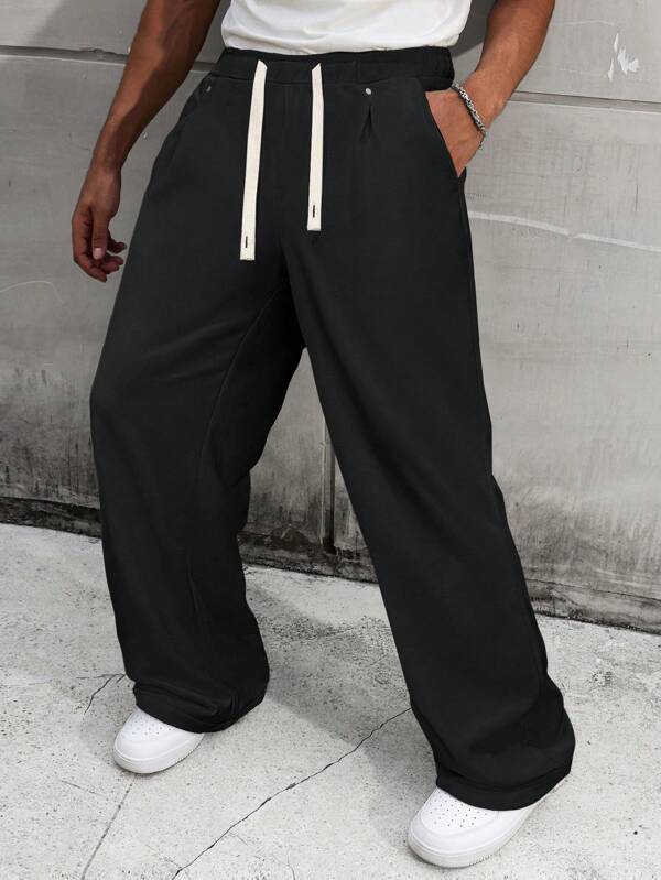 Manfinity Homme Pantalon de survêtement droit et ample pour hommes
