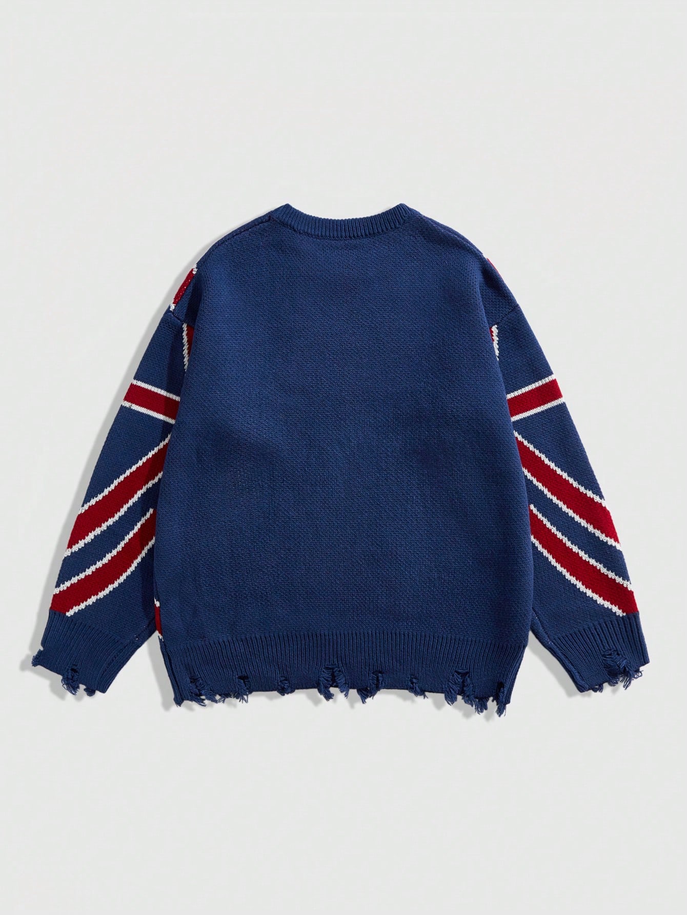 كنزة صوفية كاجوال للرجال بنمط علم عتيق، مصنوعة من...