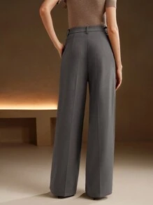 Anewsta 时尚职业装 高品质女士西装裤 - 灰色 - 查看 2