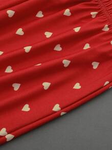 Heart Print Teenage Girls Home Wear Set