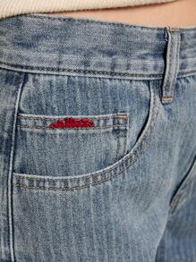AiiRZ Stripe Wash Baggy Jeans