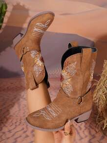 Styleloop Women's Round Toe Strap Jute Rope Bottom Platform Wedge Sandals, Bohemian Style For Vacation - Brown - View 4