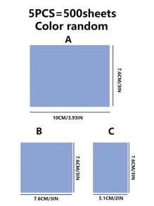5pcs Random Solid Color Easy To Post Sticky Note, Simple Multi-Purpose Office School Sticky Note Valentine's Day, Valentines Wedding, Birthday - Multicolor - View 2