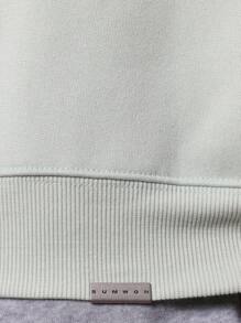 SUMWON Oversized Designer Hoodie Fall Winter Collection Athletic Leisure Wear Signature Logo Athletic Performance Comfort Loungewear Streetwear Athleisure Fashion - Mint Green - View 6