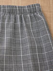 2pcs Tween Boys Formal Outfit - Stylish Turtleneck Sweater Top & Checked Suit Pants, Suitable For Formal Occasions