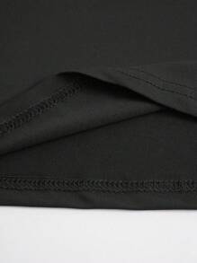 INAWLY Women's Solid Color Round Neck Long Sleeve T-Shirt Fall Cloth For Women - Black - View 5