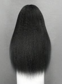 ALL READY WIG Wear & Go 无胶卷曲直发透明蕾丝前假发人发预拔漂白结 180% 密度 8-30 英寸 9*6 Yaki 直发蕾丝闭合假发 适合女性 自然黑色 - SNatural - 查看 4