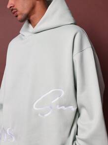 SUMWON Oversized Designer Hoodie Fall Winter Collection Athletic Leisure Wear Signature Logo Athletic Performance Comfort Loungewear Streetwear Athleisure Fashion - Mint Green - View 4