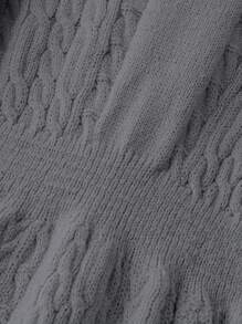 SHEIN Clasi 女士纯色圆领长袖修身毛衣裙，秋冬