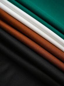 SHEIN Essnce 4 piezas Camiseta unicolor de cuello alto - Multicolor - Ver 6