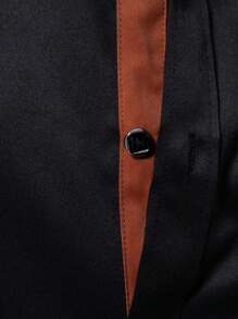 Manfinity Homme Camicia casual con bottoni davanti, da ufficio e per gli spostamenti, adatta per l'autunno, da uomo
