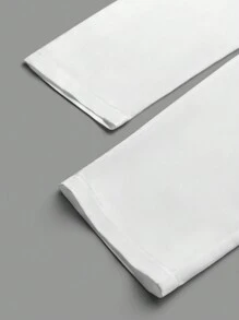 GlowEve White Mid-Waist Slim-Fit Casual Capri Pants Fall Cloth For Women - White - View 6