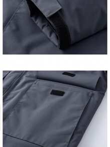 Manfinity Sport Corelite 男士休闲纯色抽绳连帽运动夹克，冬季